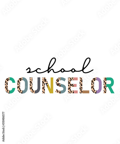 School Counselor Half Leopard svg png, Counselor svg, School counselor svg, teaching svg, teacher svg, school svg, back to school svg
