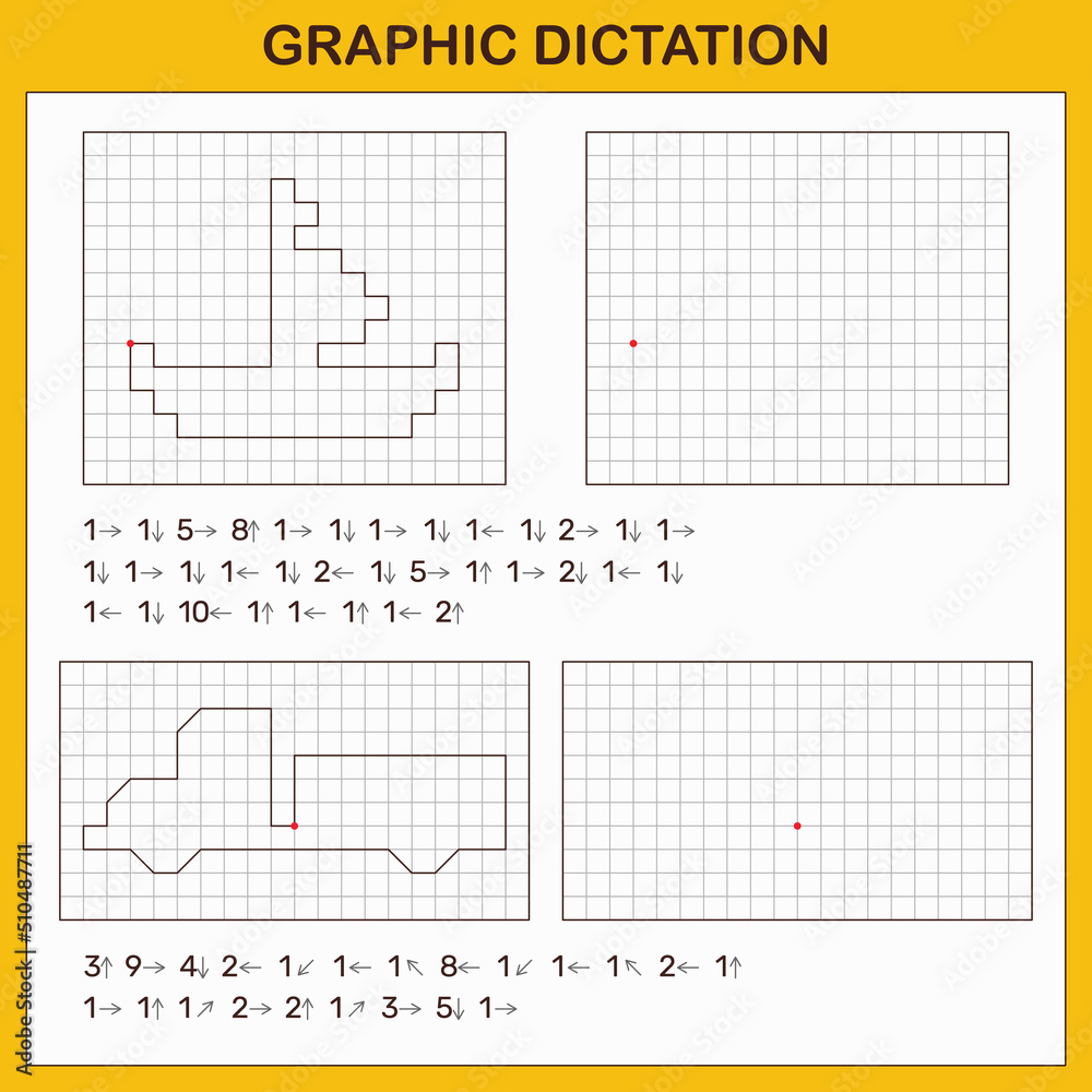 Graphic dictation. Educational games for kids. 