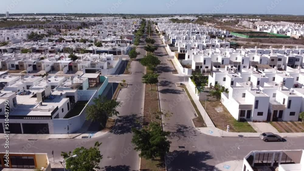 dron aereo merida mexico ciudad casas