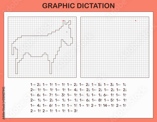 Graphic dictation. Educational games for kids. 