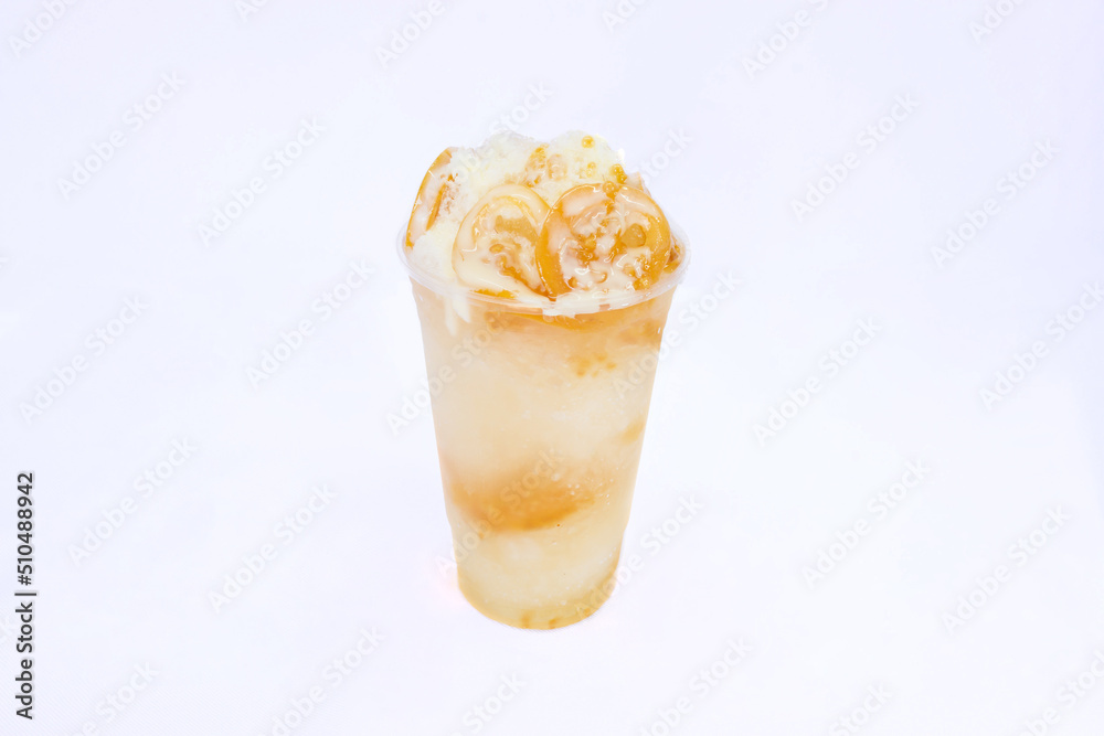 Raspado de guayaba con lechera Raspado de guayaba con lechera