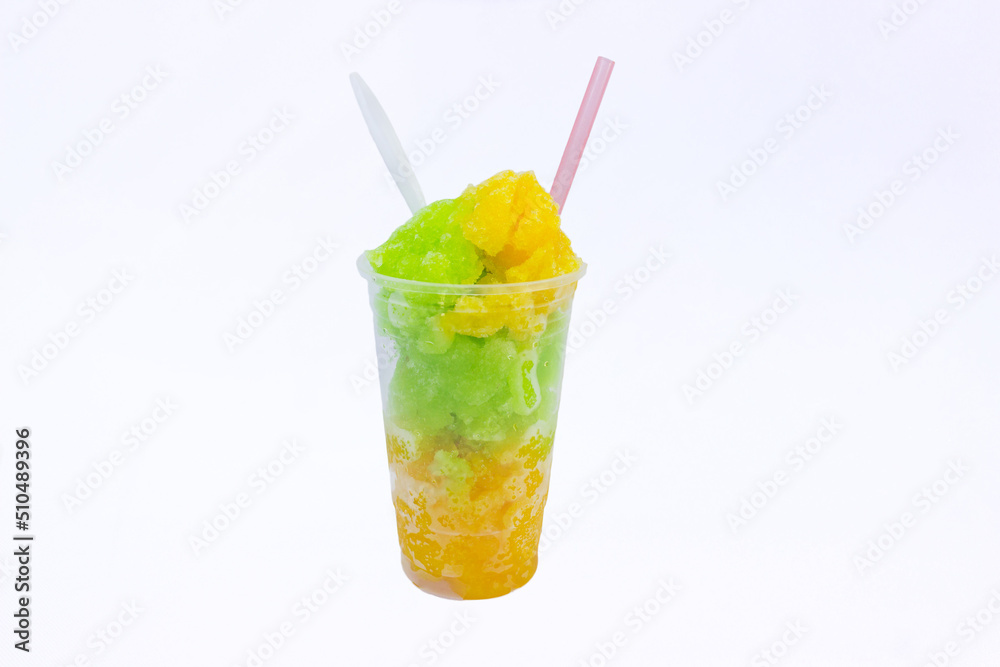 Raspado de mango y limón Raspado de mango y limón
