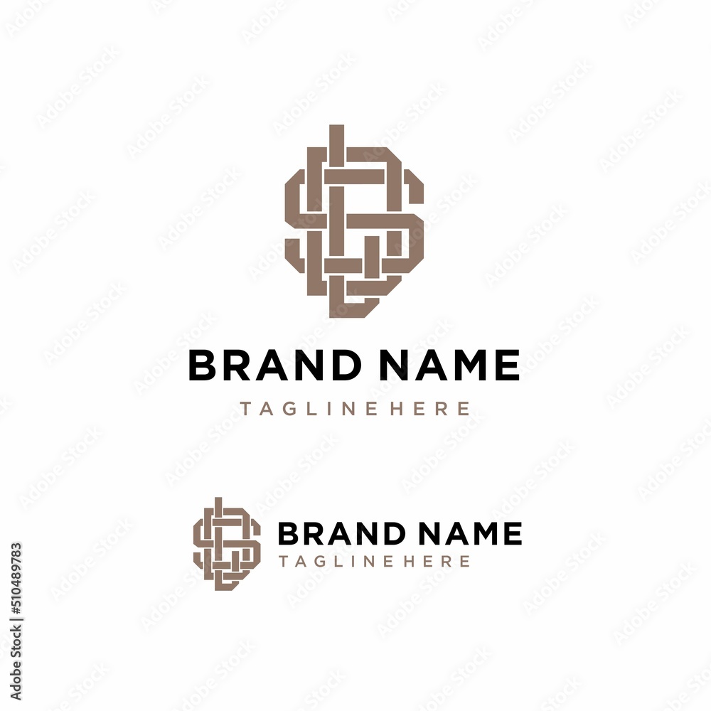 Obraz premium monogram letter logo template