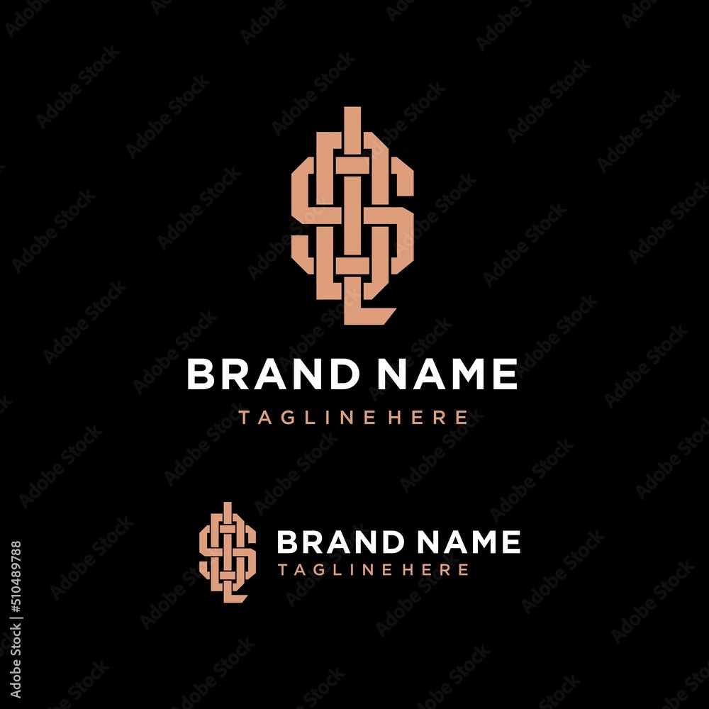 Fototapeta premium monogram letter dls logo design