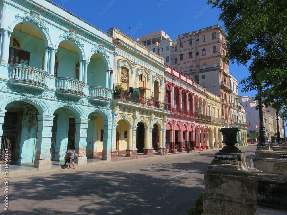 colorful Havana street, Cuba