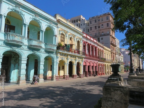 colorful Havana street  Cuba