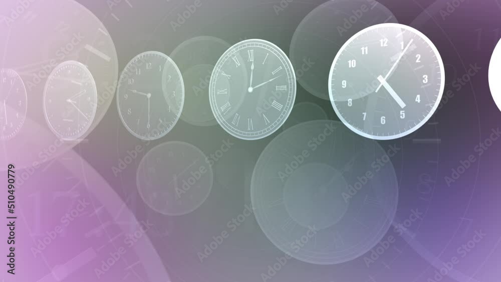 Time flow images with analog clock CG illustration. Time flow images with analog clock CG illustration.