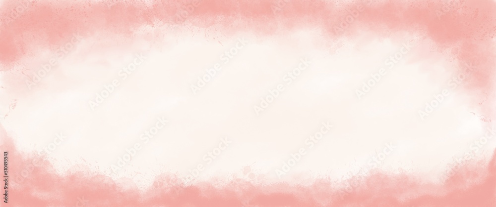 Abstract watercolor hand drawn banner. Watercolour painted background with place for text.