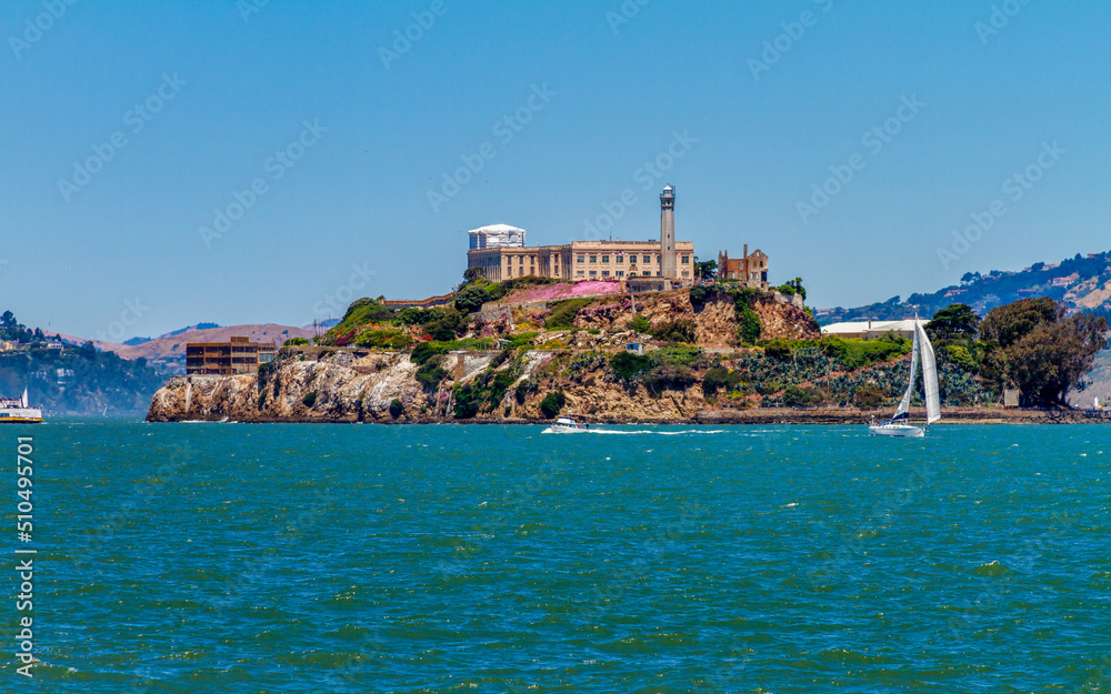 view of alcatraz island from san francisco bay