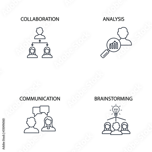 briefing icons set . briefing pack symbol vector elements for infographic web