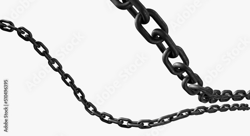 chain isolated on white background photo