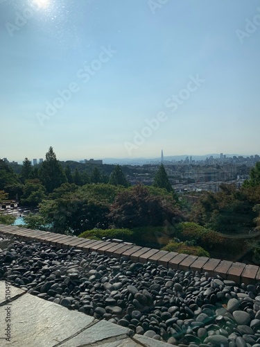 Canvas Print 남산 그랜드 하얏트 호텔 레스토랑에서 바라본 서울 풍경, 이태원, 경리단 전경 / View of Seoul, Itaewon, Gyeongrida