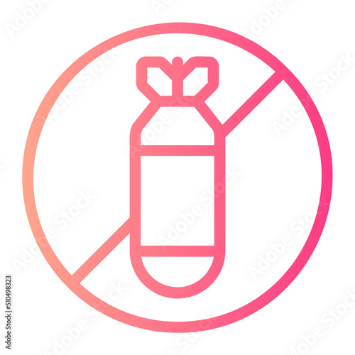 no bomb gradient icon