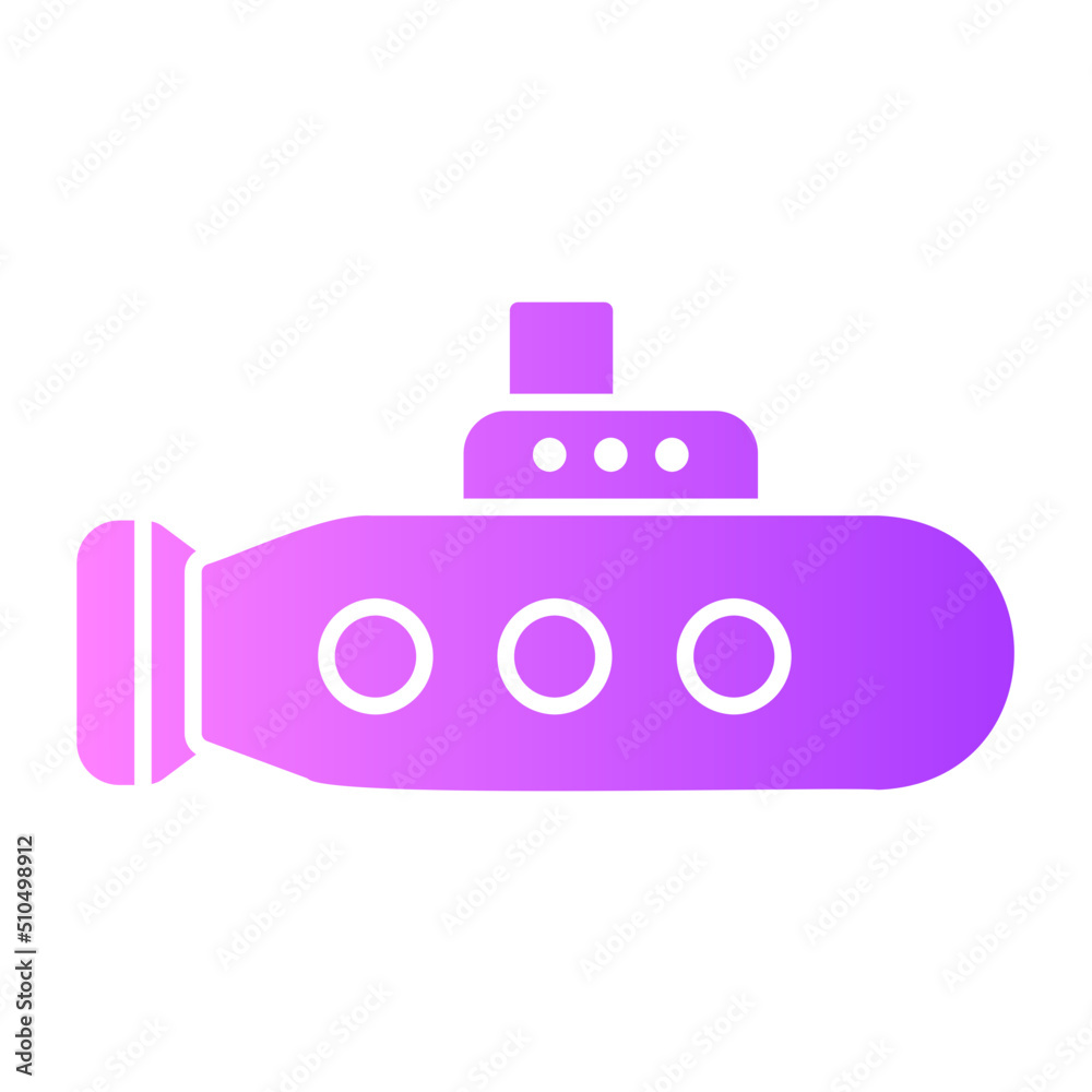 submarine gradient icon submarine gradient icon