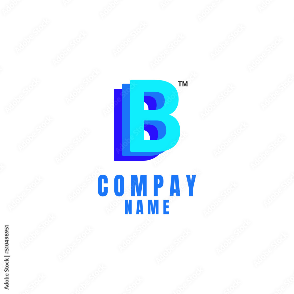initial letter b logo vector design
