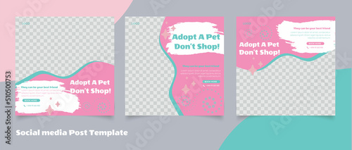 Banner template concept for pet shop