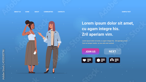mix race girls in casual clothes discussing during meeting business communication concept horizontal