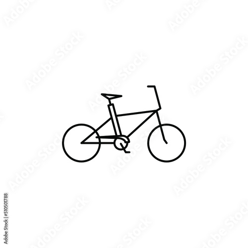 Bike, Bicycle Thin Line Icon Vector Illustration Logo Template. Suitable For Many Purposes.