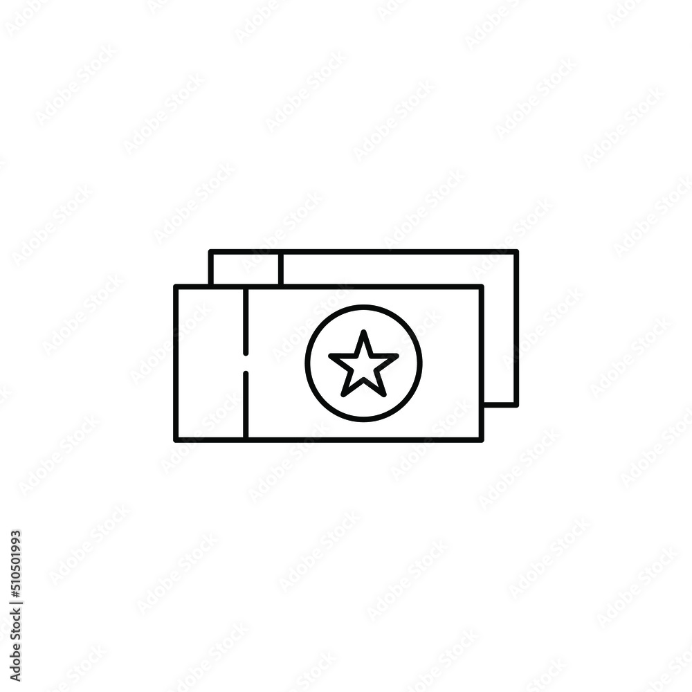 Ticket, Pass, Event, Voucher Thin Line Icon Vector Illustration Logo Template. Suitable For Many Purposes. Ticket, Pass, Event, Voucher Thin Line Icon Vector Illustration Logo Template. Suitable For Many Purposes.