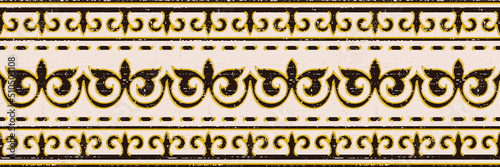 Seamless pattern, banner. Ethnic background on the theme of Turkic art, vector design
