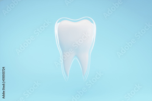 Obraz na płótnie Teeth coated by fluoride protected teeth from decay and bacterial