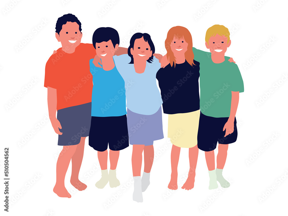 Group of Friends isolated in illustration graphic vector Group of Friends isolated in illustration graphic vector
