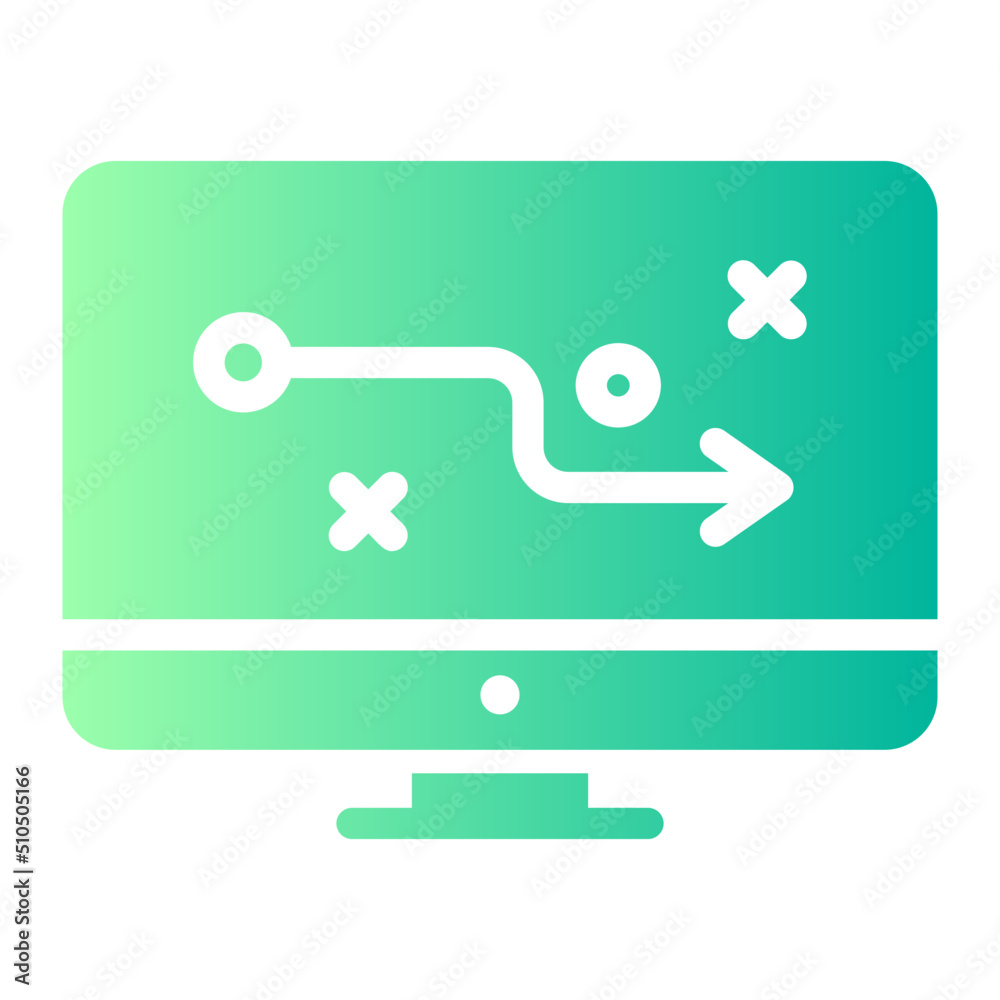 digital strategy gradient icon digital strategy gradient icon