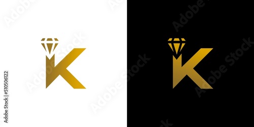 King Ruby logo design with initial K is modern and luxurious