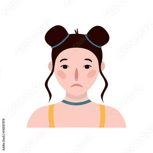 Vector hand drawn flat colourful