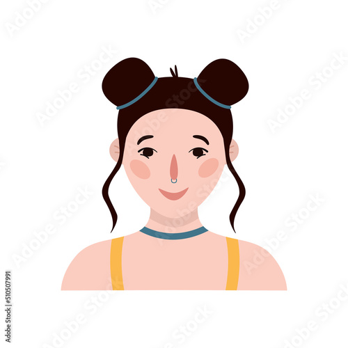 Vector hand drawn flat colourful