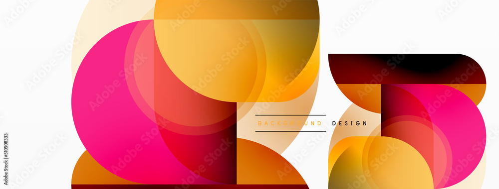 Round triangle shapes lines and circles. Geometric vector illustration for wallpaper banner background or landing page Round triangle shapes lines and circles. Geometric vector illustration for wallpaper banner background or landing page