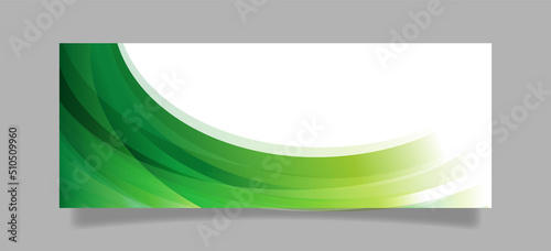 Modern elegant green wave style design banner template vector .
