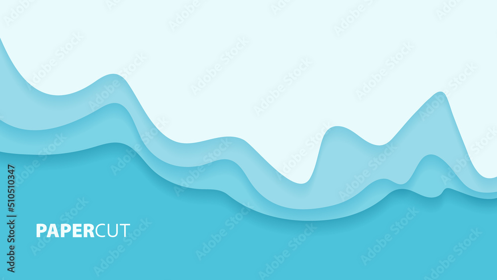 Modern blue abstract wave background template design Modern blue abstract wave background template design