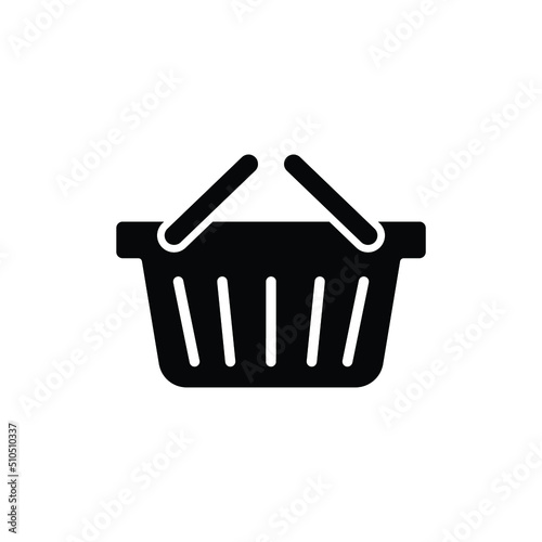 Shopping cart line icon. Simple outline style. Basket shop bag for online store. Vector design illustration isolated on white background. Editable stroke EPS 10.