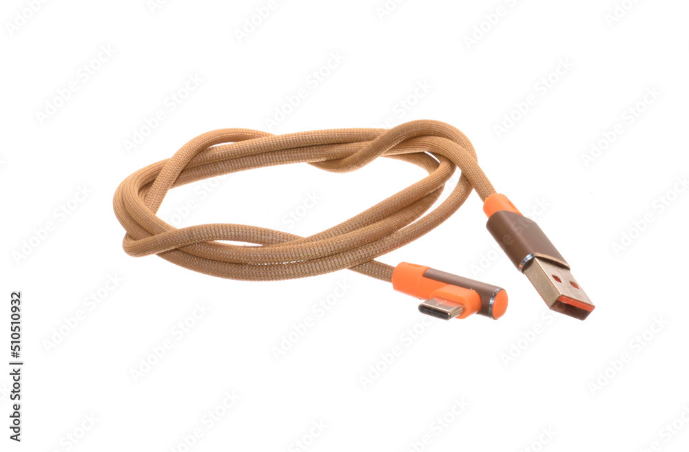phone charging cord isolated on white background phone charging cord isolated on white background