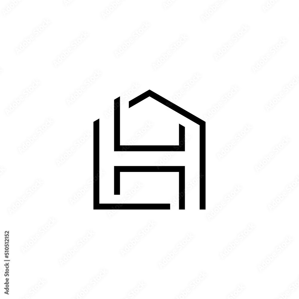 h initial home logo design vector template h initial home logo design vector template