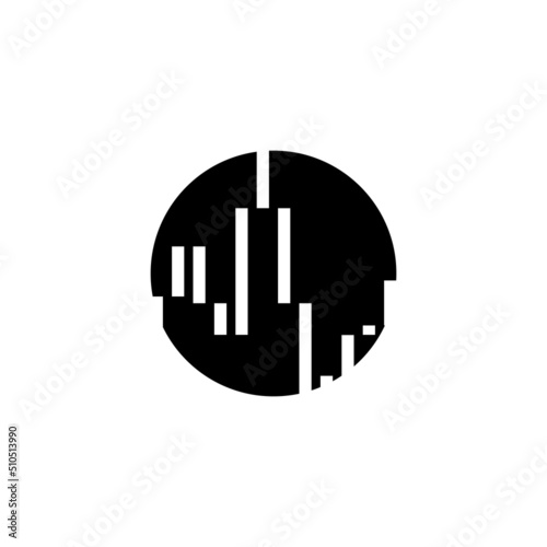 market volatility logo illustration design