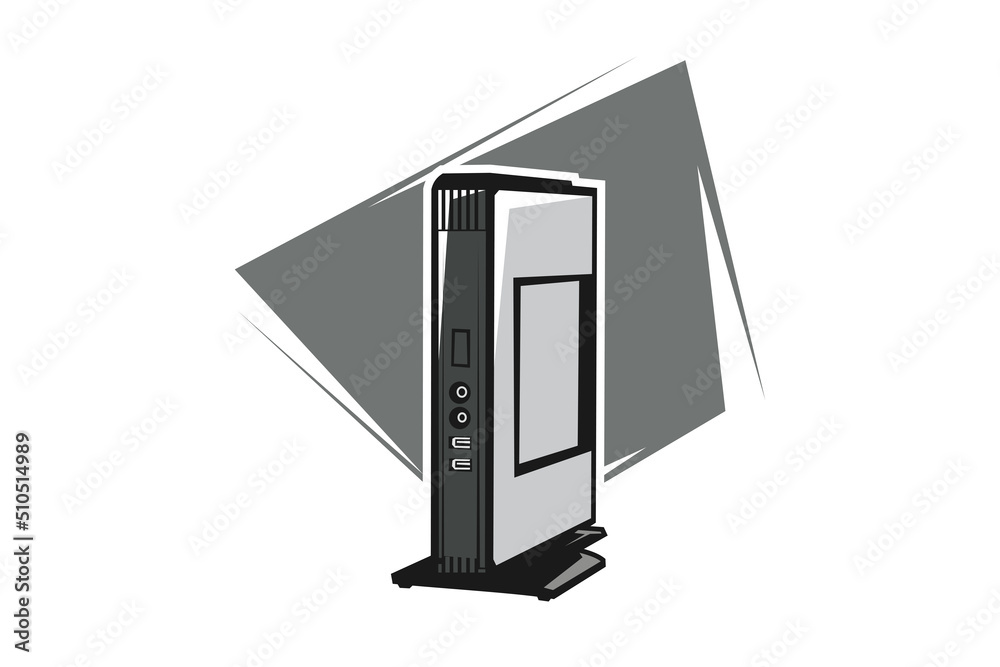 simple Central Processing Unit (cpu) icon vector illustration. Vector PC CPU cabinet Illustration. simple Central Processing Unit (cpu) icon vector illustration. Vector PC CPU cabinet Illustration.