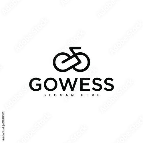 creative bicycle logo icon and vector