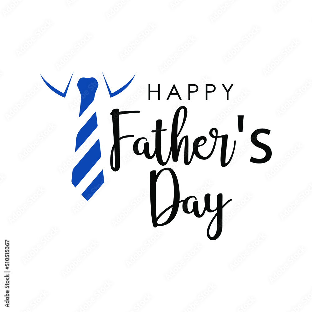 An illustration of a tie and text Happy Father's Day in celebration of