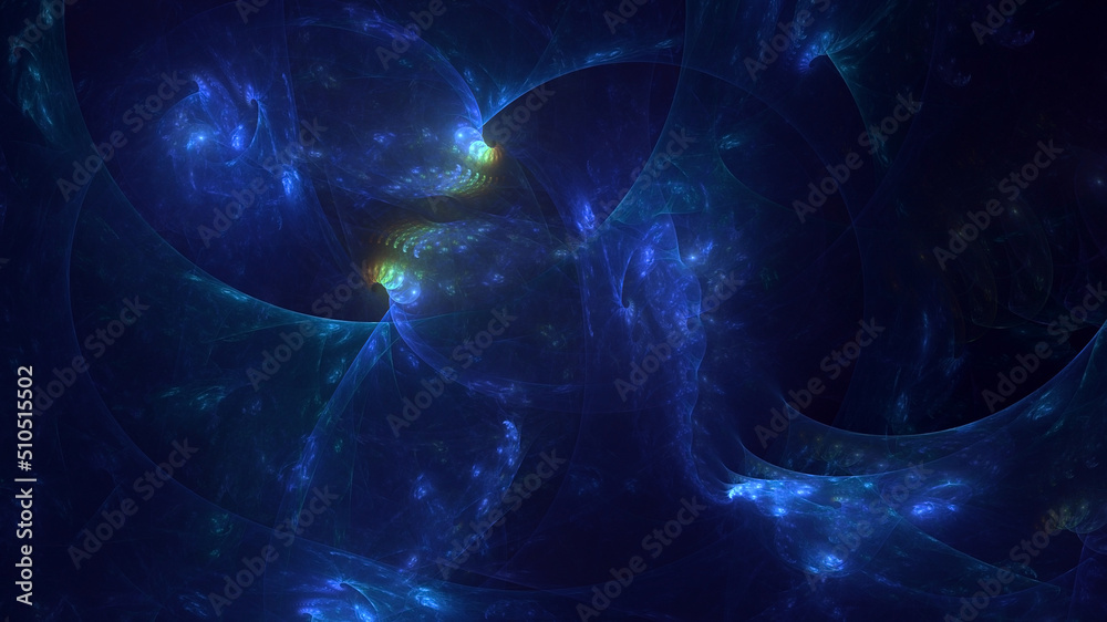 3D rendering abstract blue fractal light background 3D rendering abstract blue fractal light background