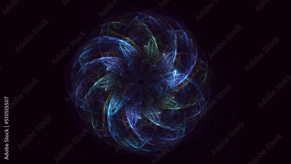 Obraz premium 3D rendering abstract round light background