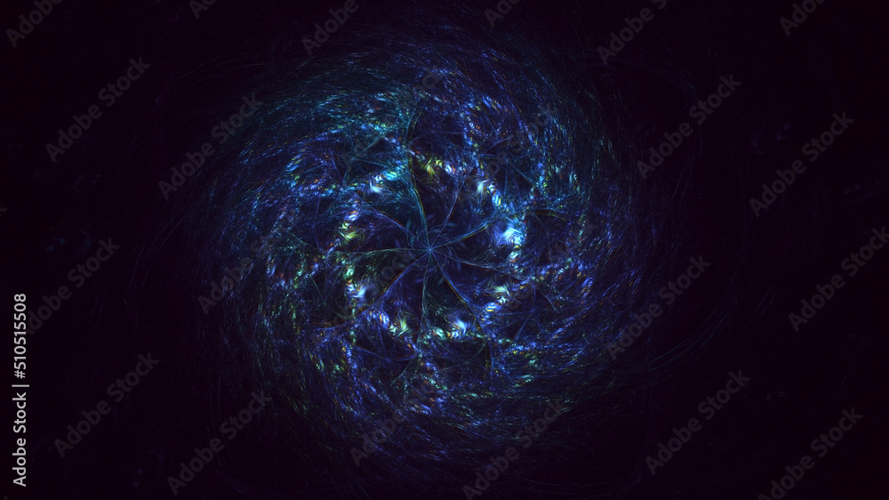 3D rendering abstract round light background