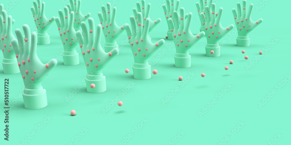 Monkeypox virus infection pandemic. people 3d render hand symptom monkeypox.Pride month lgbtq parade.Monkeypox infection with virus in South America.Sexual Health.infection in Africa Europe.isolated. Monkeypox virus infection pandemic. people 3d render hand symptom monkeypox.Pride month lgbtq parade.Monkeypox infection with virus in South America.Sexual Health.infection in Africa Europe.isolated.
