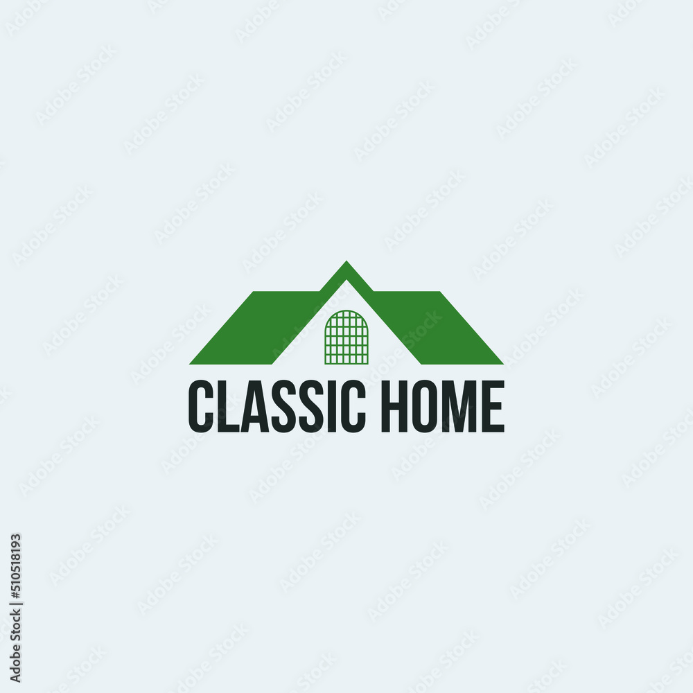 Simple classic home logo design vector graphic Simple classic home logo design vector graphic