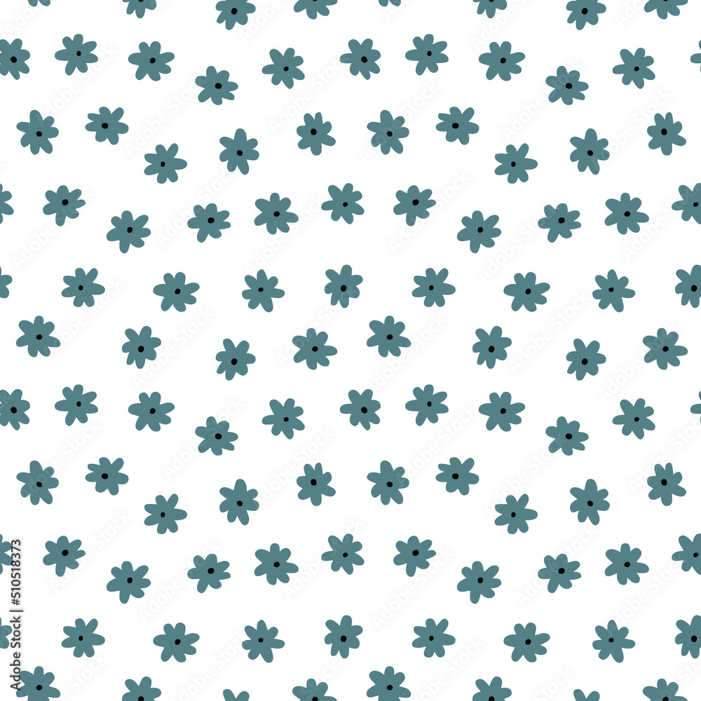 Seamless pattern with abstract shapes. Simple colored doodles