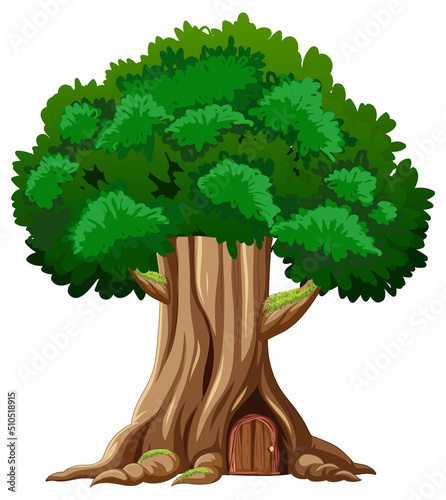 Big tree isolated cartoon