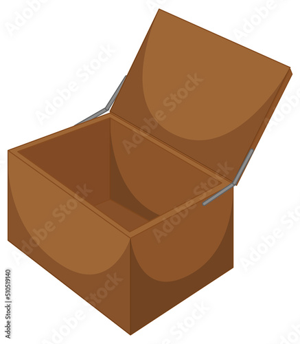 Open box on white background