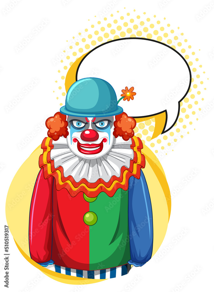 Obraz premium Clown with bubble speech