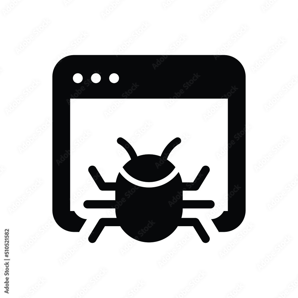 Web bug icon vector graphic illustration Web bug icon vector graphic illustration